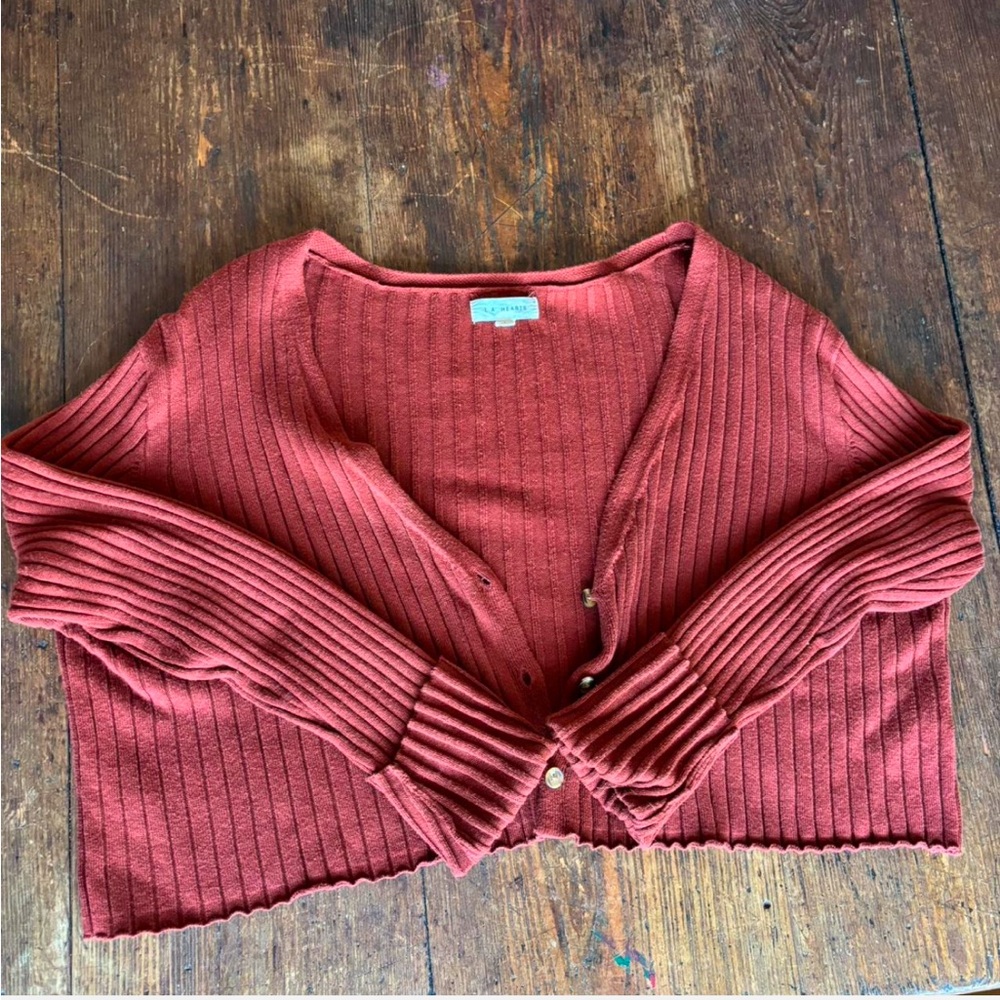 LA Hearts by Pacsun ribbed cardigan, Large
